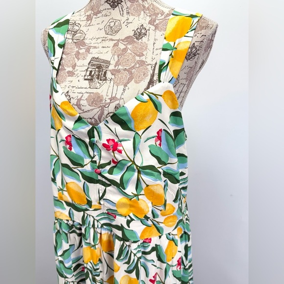 AVA & VIV Lemon Floral Midi Dress size XXL - Picture 3 of 12